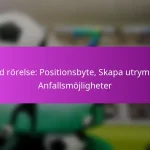 Överlappande löpningar: Tidsplanering, Spelarroller, Skapa utrymme