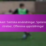 Analys av fasta situationer: Effektivitet, Spelarroller, Offensiva poängstatistik